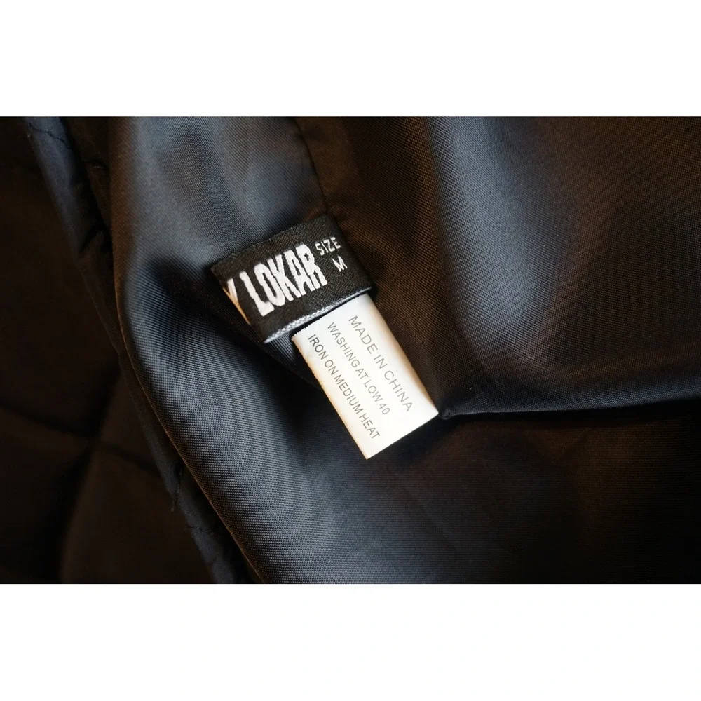 Fandylokar Women Black Quilted Longline Hooded Vest Puffer Jacket Size M